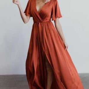 Gorgeous silica satin maxi dress from Baltic Born